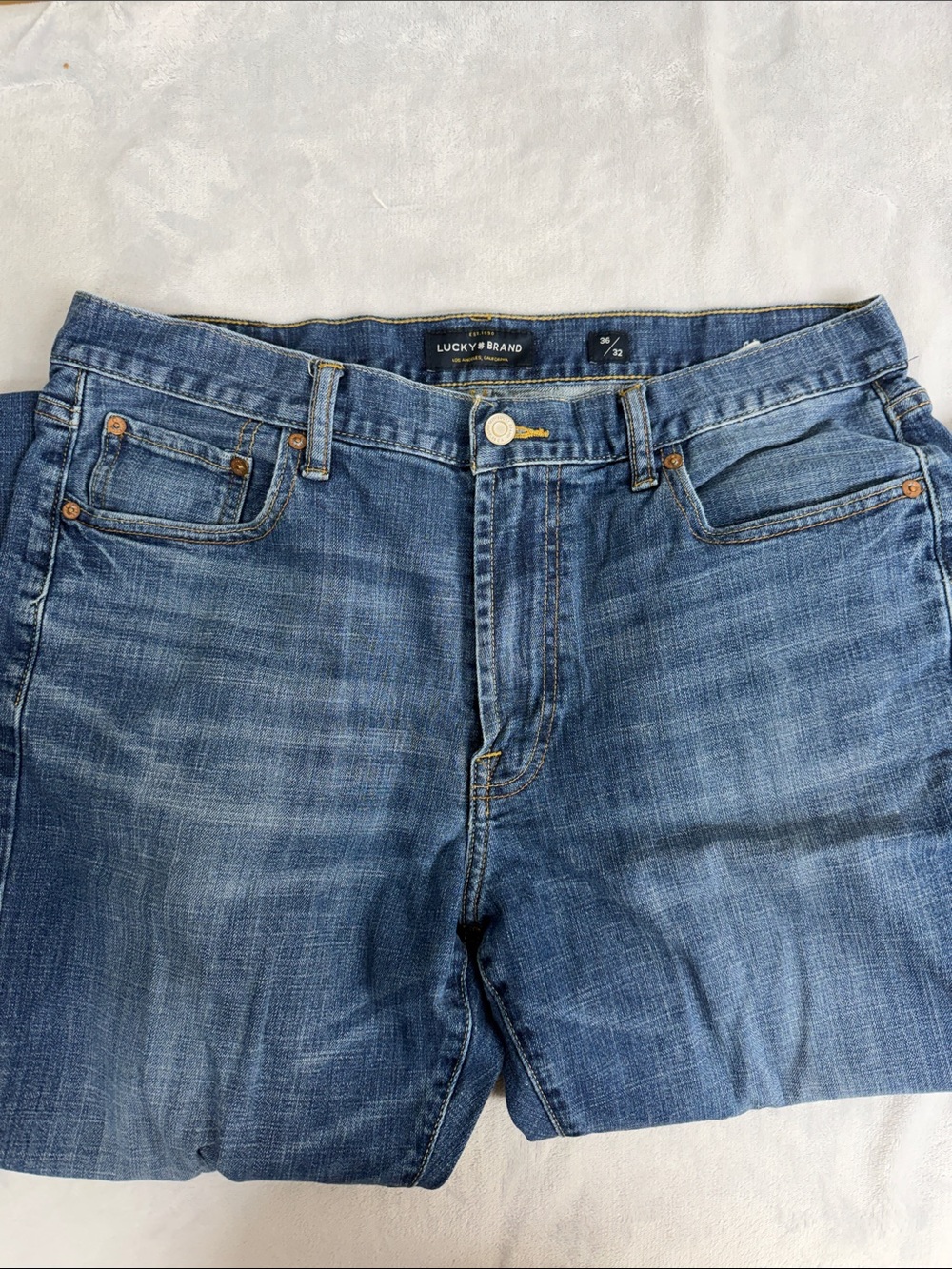 Lucky Brand Dark Blue Relaxed Straight Denim Jeans